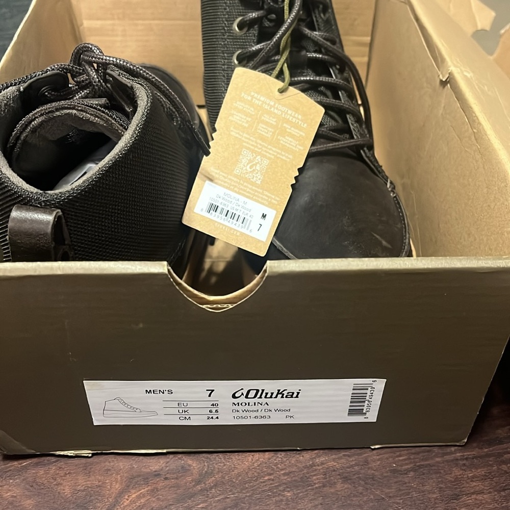 Olukai Men's Dark Brown Shoes
(MOLINA) 
Dk Wood - Picture 6 of 6